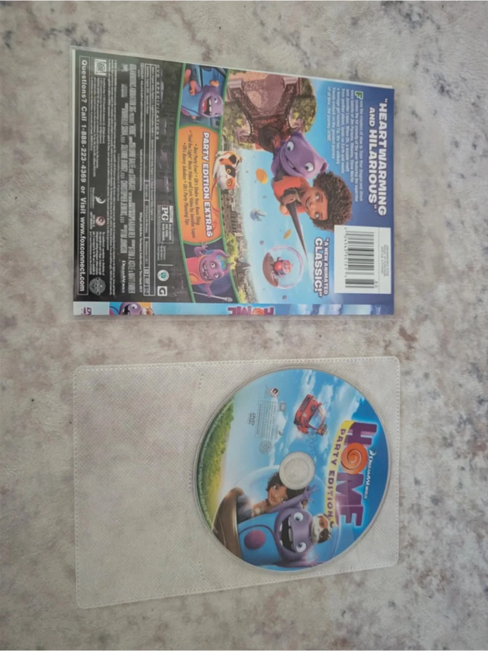 Dreamwork’s HOME:  PARTY EDITION Dvd Or Blu-Ray Featuring Oh, Tip, & Pig The Cat